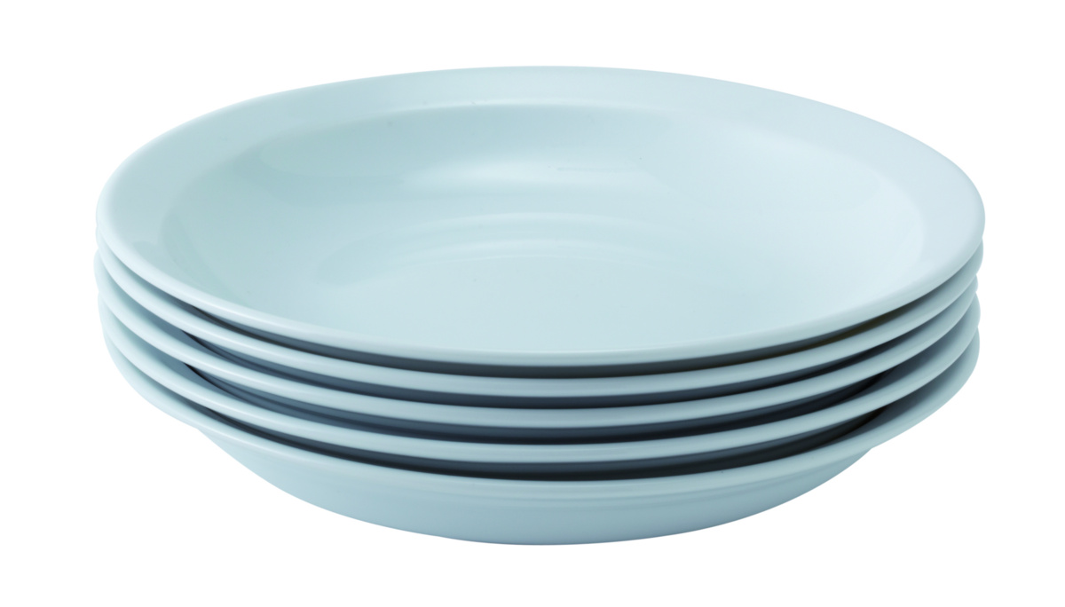Service de vaisselle gastronomique au design moderne en porcelaine blanche