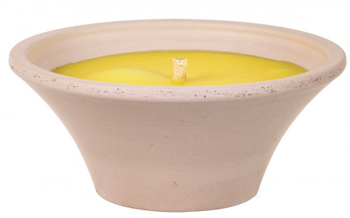 Bougie rond jaune Ø 18 cm 7,5 cm Spaas