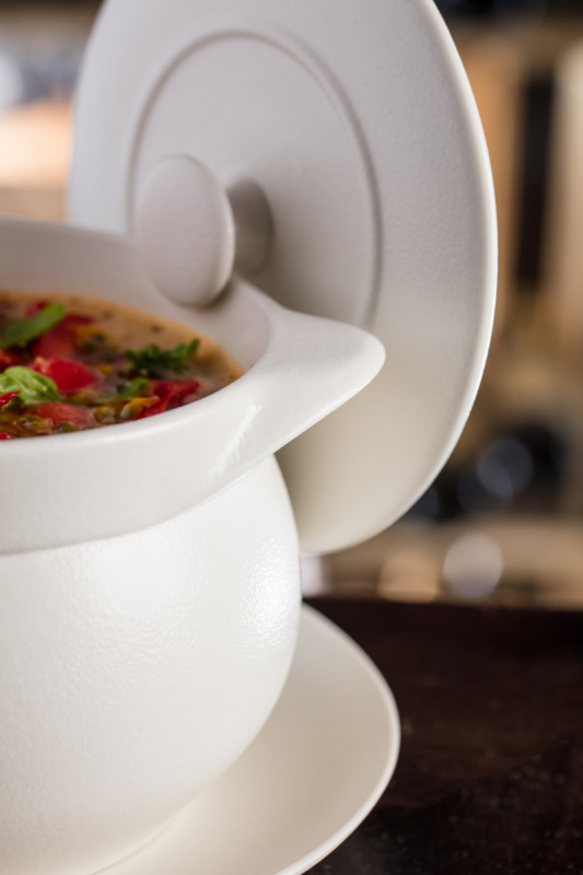 Soupière rond blanc porcelaine vitrifiée Ø 15,7 cm Chefs Fusion Rak