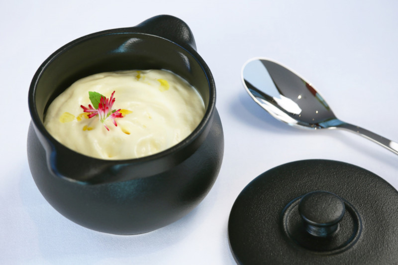 Couvercle pour soupière rond gris porcelaine vitrifiée Ø 15 cm Chefs Fusion Rak