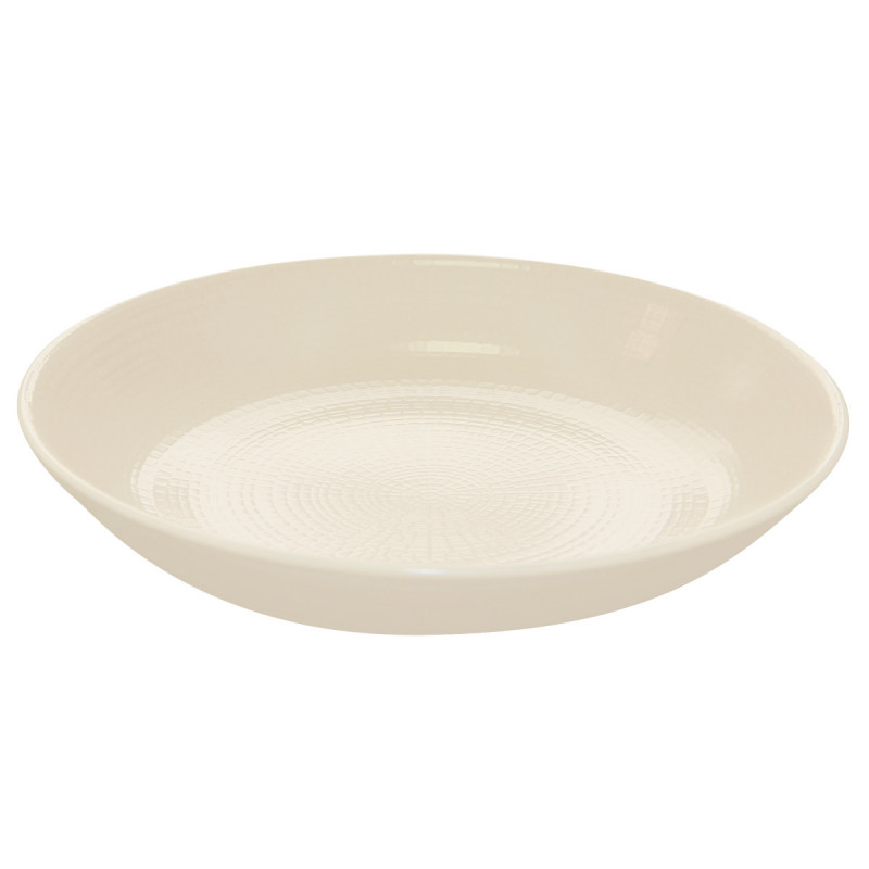 Assiette creuse rond blanc grès émaillé Ø 25 cm Modulo Nature Degrenne