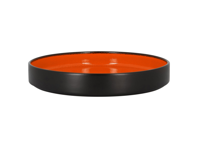 Assiette creuse rond orange porcelaine vitrifiée Ø 27 cm Fire Rak