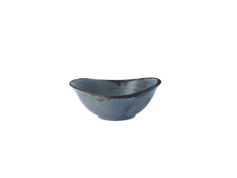 Bol à salade ovale bleu porcelaine vitrifiée 17,4 cm Harvest Dudson