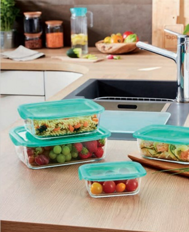 Boîte avec couvercle hermétique rond transparent verre trempé Ø 17,5 cm Keep'n Box Luminarc