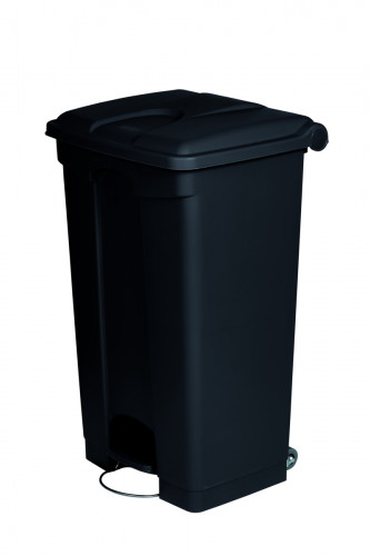 Collecteur à pédale antibactérien et antimicrobien plastique 90 L noir Probbax