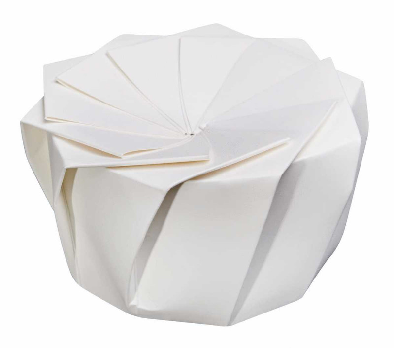 Boîte traiteur rond blanc Ø 16 cm 9 cm 1600 ml Lotus Lelu (100 pièces)