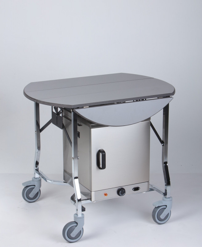 Chariot de service inox 1 niveaux Ø 900 mm 786 mm 50 kg Pleiadi Rocam