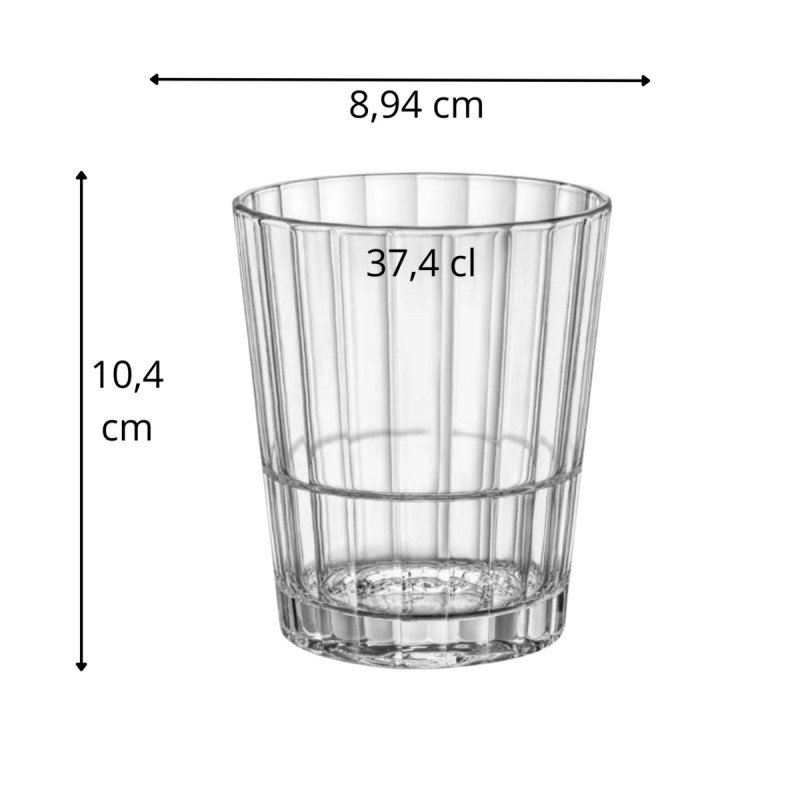 Gobelet forme basse verre trempé 37,4 cl Oxford Bormioli Rocco