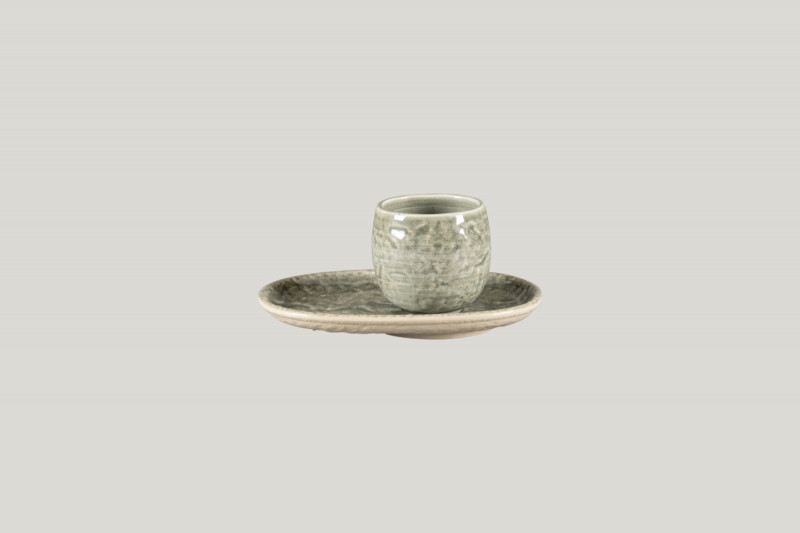 Sous-tasse à expresso ovale Sage porcelaine 15 cm Krush Rak
