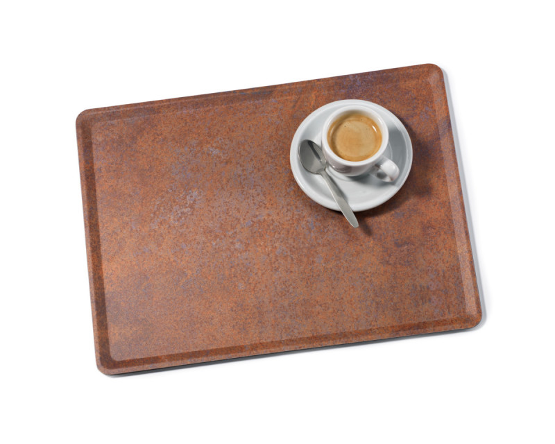 Plateau bois rouille 28x20 cm Slim Platex