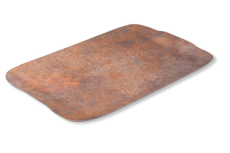 Plateau bois rouille 46x36 cm Papillon Platex