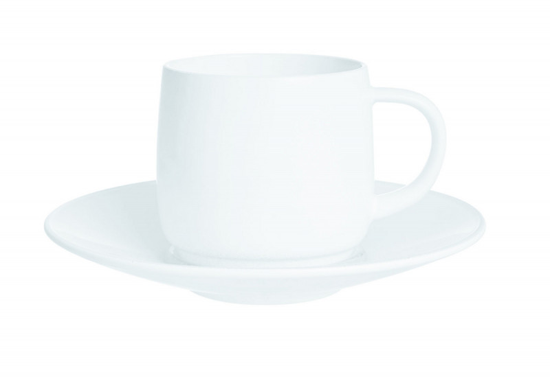 Tasse avec anses rond blanc verre 9 cl Ø 7,8 cm Intensity Baril Arcoroc