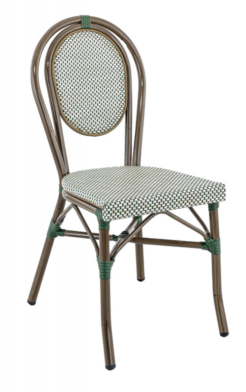 Chaise de terrasse vert 90x41x56 cm Paris