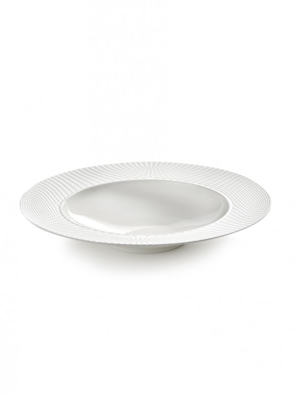 Assiette creuse rond blanc porcelaine bone china Ø 28 cm Nido Serax