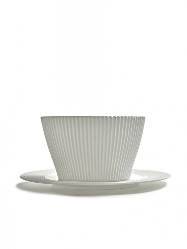 Bol conique blanc porcelaine bone china Ø 12 cm Nido Serax