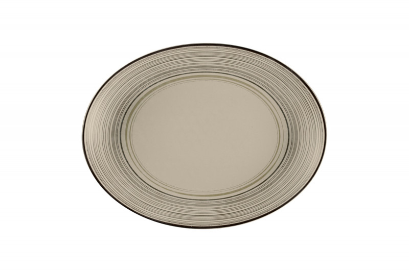 Plat ovale Argila Décor Epura porcelaine 36 cm Earth Rak