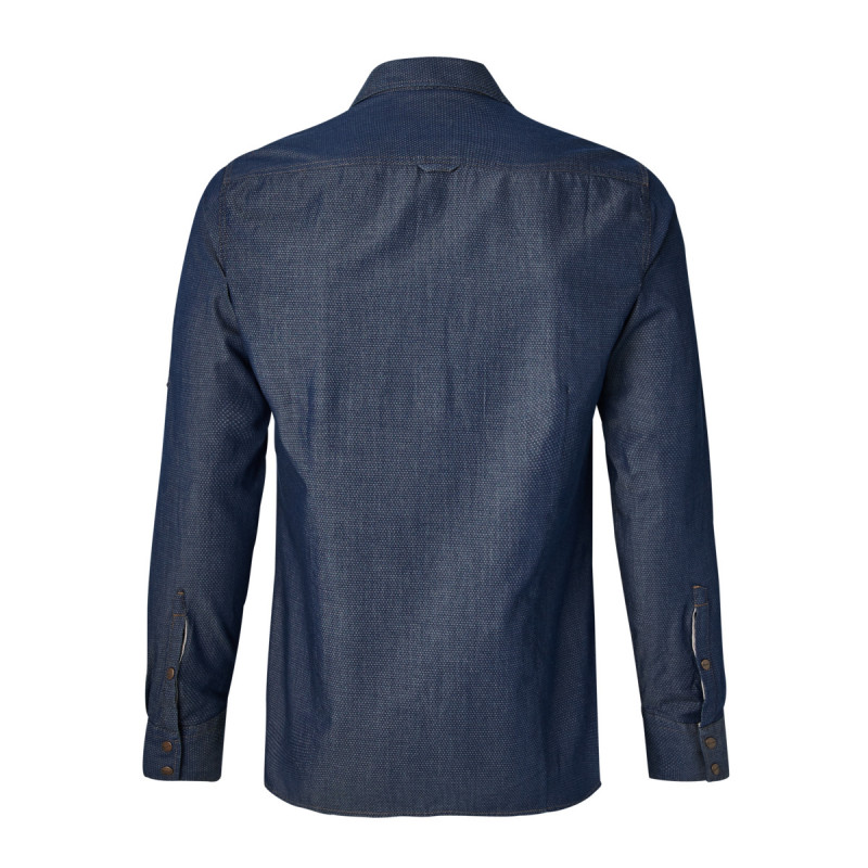Chemise homme manche longue denim bleu XS Authentique Molinel
