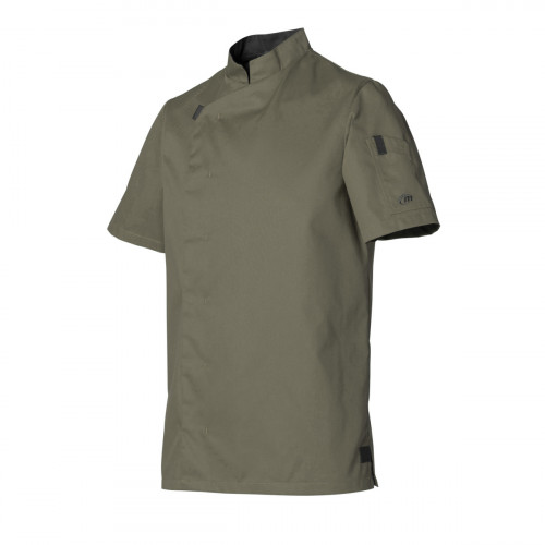 Veste de cuisine homme manche courte vert kaki T5 Shade Molinel