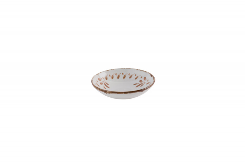 Assiette coupe creuse rond terracotta en porcelaine vitrifiée Ø 18 cm Harvest Mediterranean Dudson