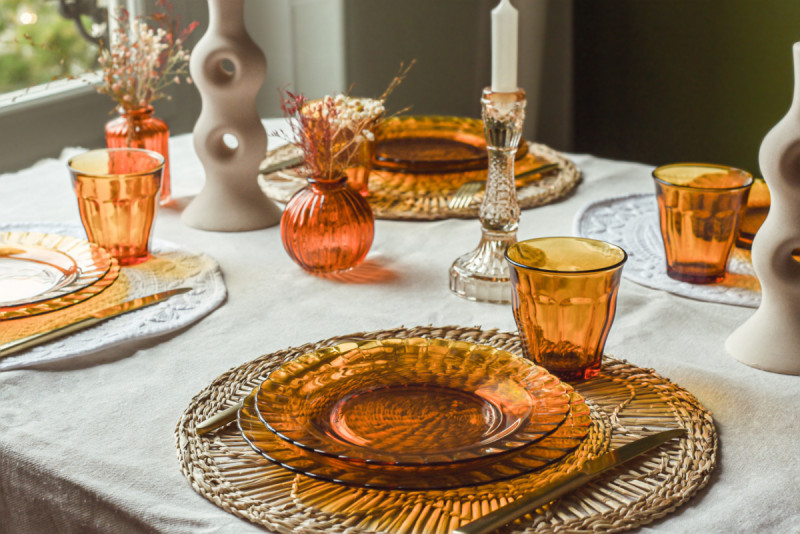 Assiette creuse vermeil verre trempé Ø 23 cm Picardie Duralex