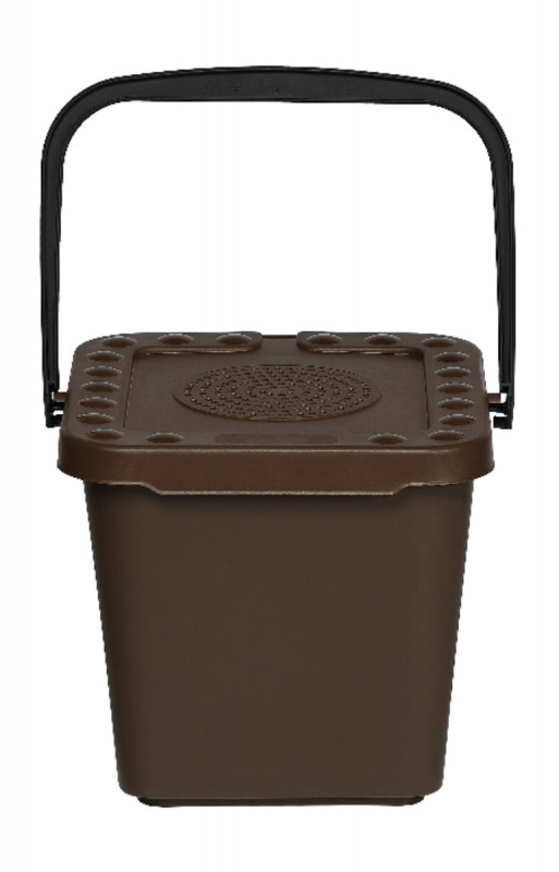 Seau à compost plastique 7 L marron Probbax