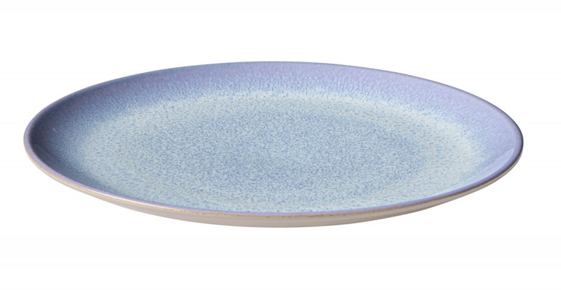 Assiette coupe plate rond bleu porcelaine Ø 27 cm Azure Accolade