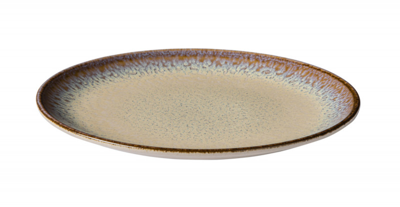 Assiette coupe plate rond beige porcelaine Ø 24 cm Savanna Accolade