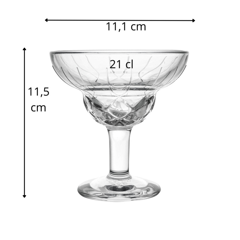 Verre à cocktail verre pressé 21 cl Chicago La Rochere