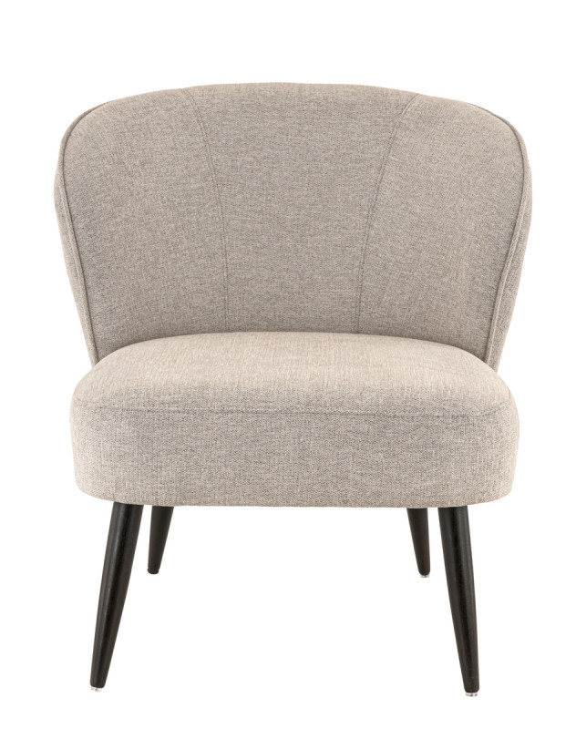 Fauteuil gris 78x70x72 cm Eugenie