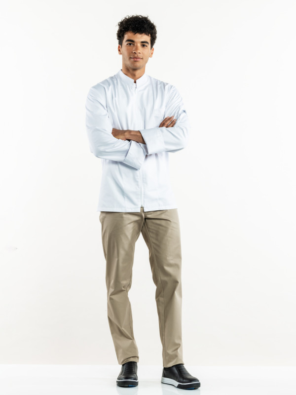 Pantalon de cuisine beige 40 Sabbia Chaud Devant