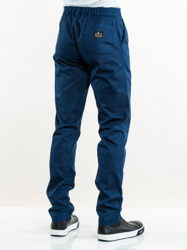 Pantalon de cuisine bleu marine 40 Marino Chaud Devant