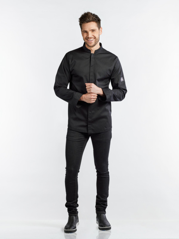 Veste de cuisine manches longues noir XS Sabor Chaud Devant