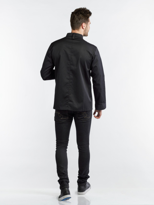 Veste de cuisine manches longues noir XL Sabor Chaud Devant